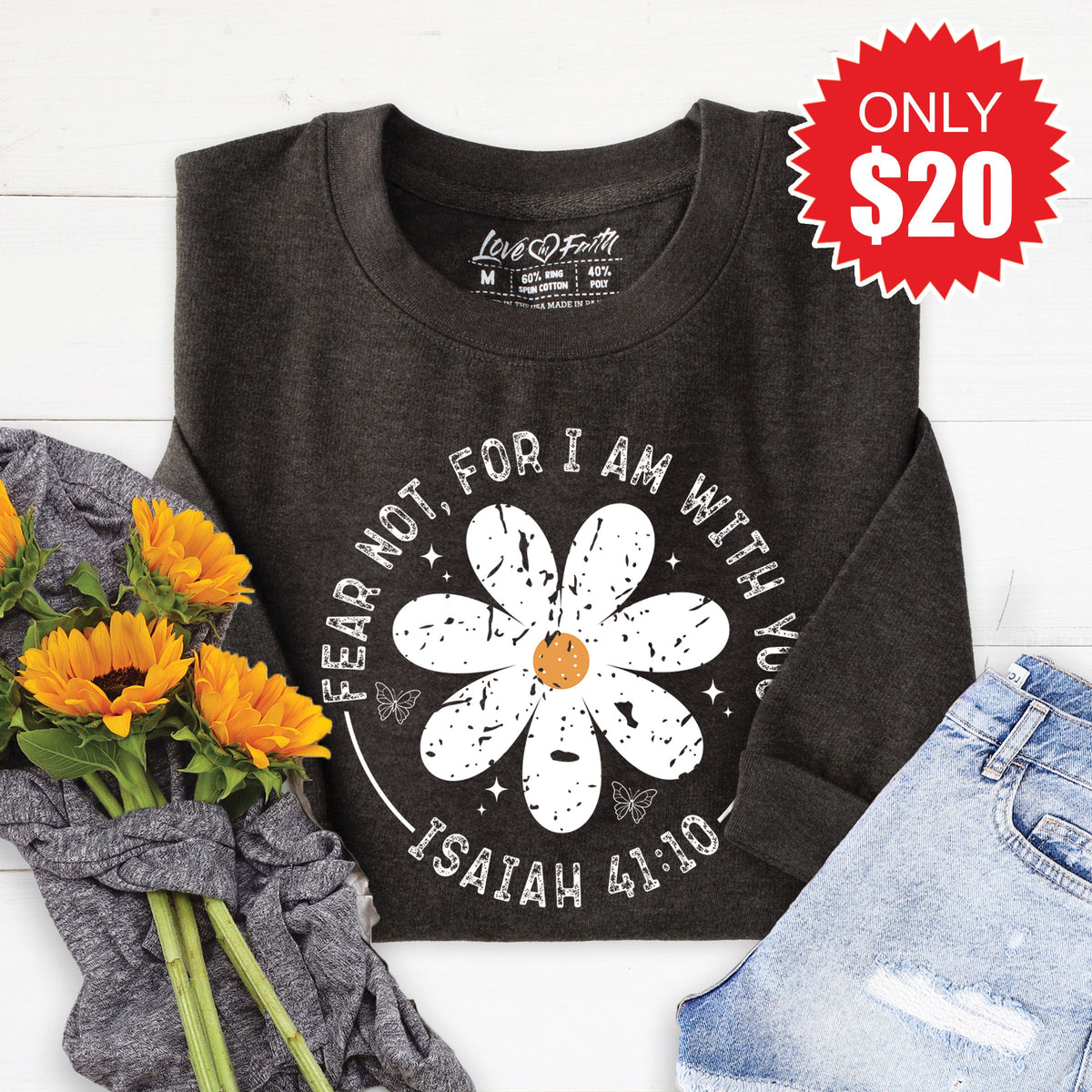 Fear Not Sweatshirt - Heather Charcoal - 20 product image 1