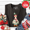 Christmas Goose Sweatshirt - Heather Charcoal - 20 product image 1
