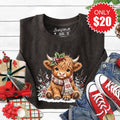 Christmas Cow Sweatshirt - Heather Charcoal - 20 product image 1