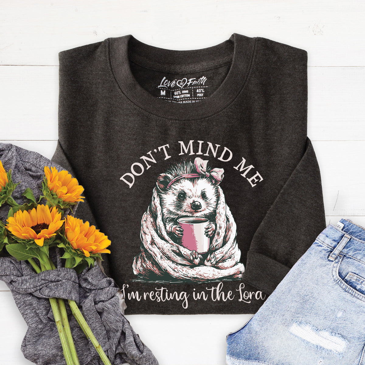 Resting in the Lord Sweatshirt - Heather Charcoal - 20 product image 1