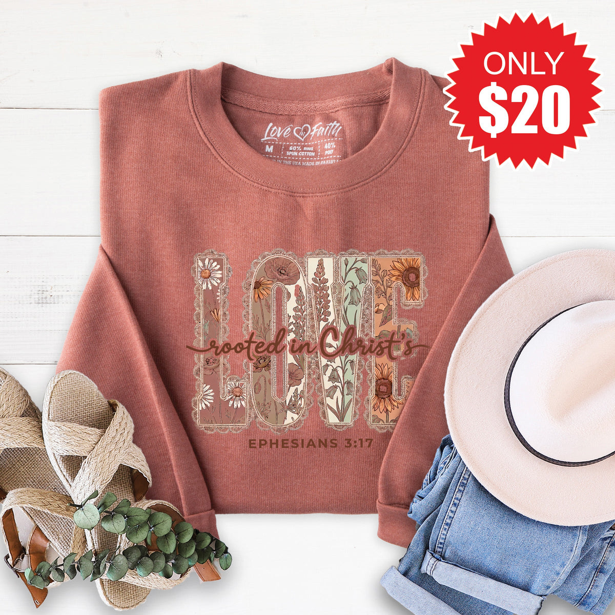 Rooted In Chris Sweatshirt - Heather Chestnut - 20 product image 1