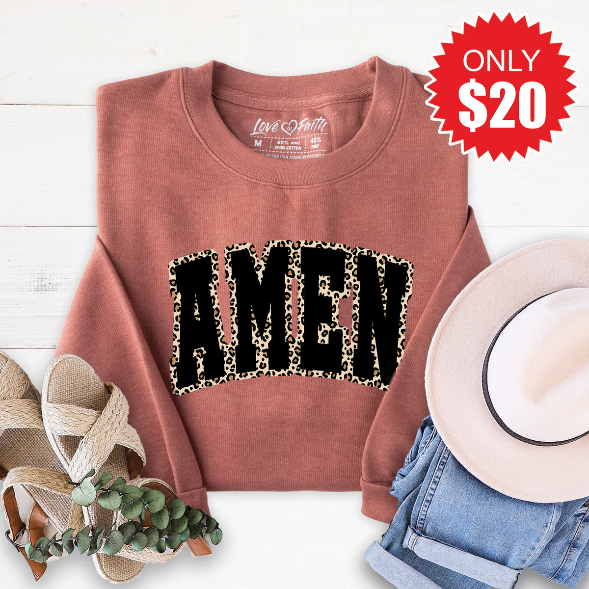 Amen Sweatshirt - Heather Chestnut - 20 product image 1