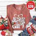 Jesus Is The Gift Sweatshirt - Heather Chestnut - 20 product image 1