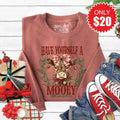 Mooey Little Christmas Sweatshirt - Heather Chestnut - 20 product image 1