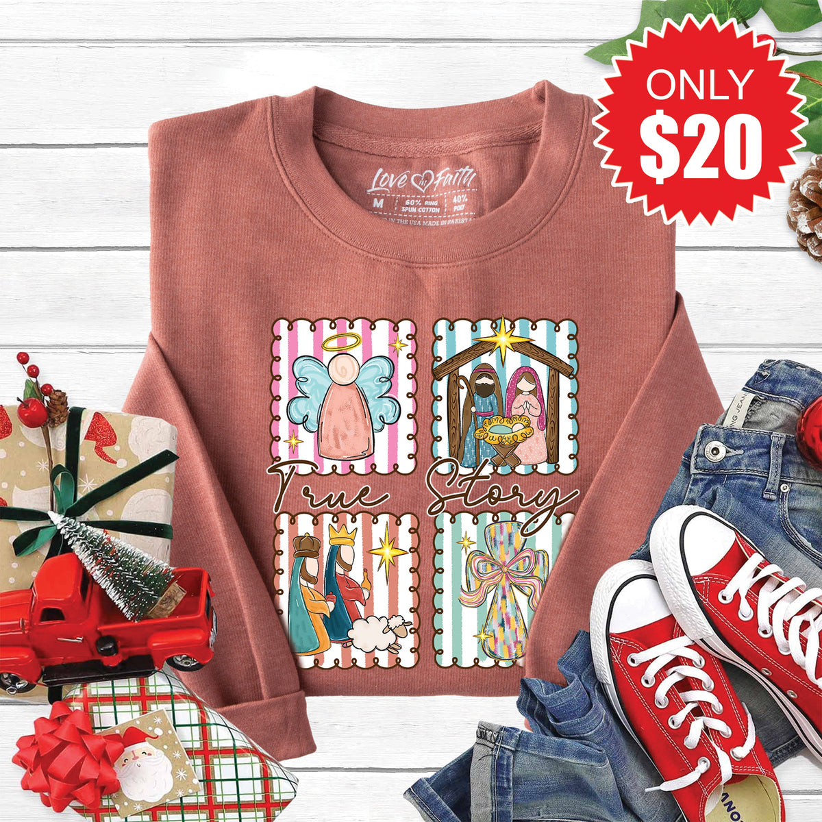 True Story Sweatshirt - Heather Chestnut - 20 product image 1