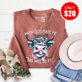 When God Made Me Sweatshirt - Heather Chestnut - 20 product image 1
