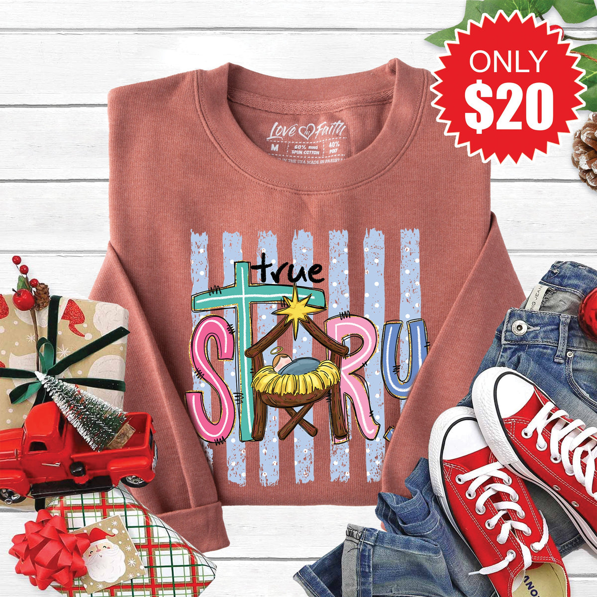 True Story Sweatshirt - Heather Chestnut - 20 product image 1