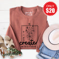 Created With a Purpose Sweatshirt - Heather Chestnut - 20 product image 1