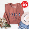 Faith Over Fear Sweatshirt - Heather Chestnut - 20 product image 1