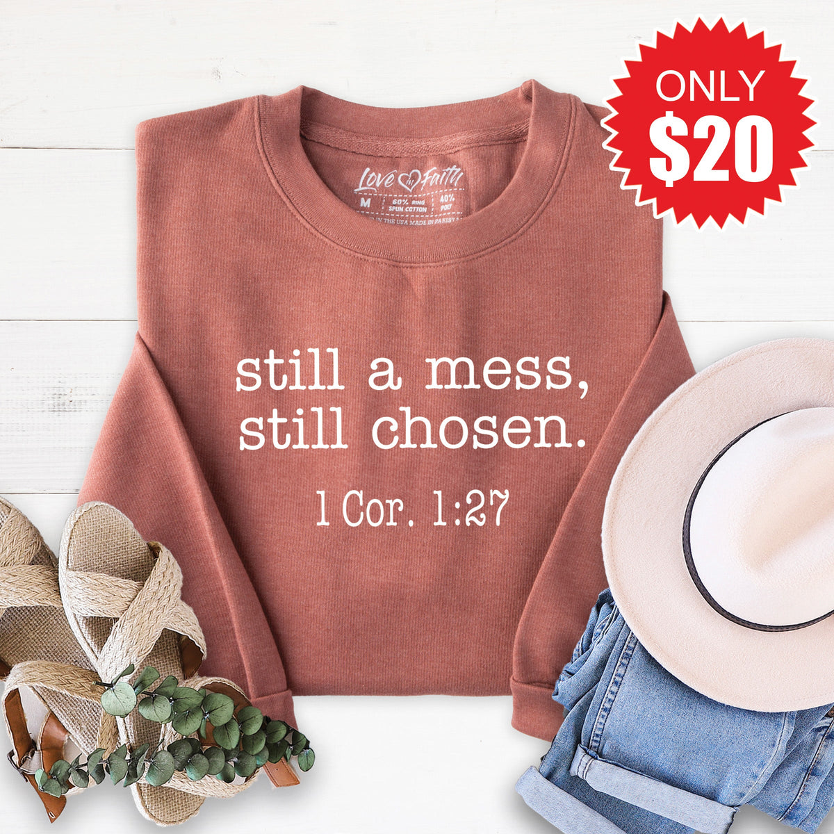 Still Chosen Sweatshirt - Heather Chestnut - 20 product image 1