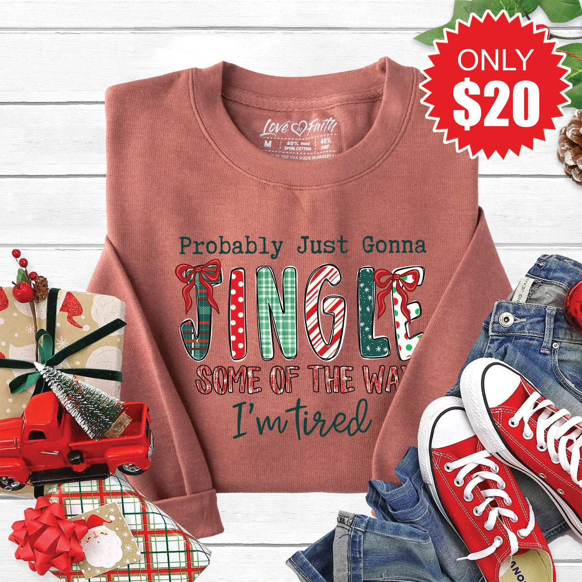 Jingle Some Of The Way Sweatshirt - Heather Chestnut - 20 product image 1