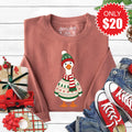 Christmas Goose Sweatshirt - Heather Chestnut - 20 product image 1