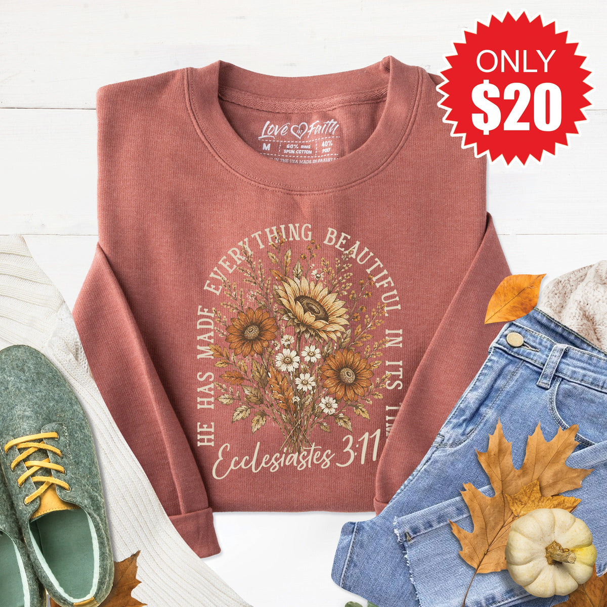 Everything Beautiful Sweatshirt - Heather Chestnut - 20 product image 1