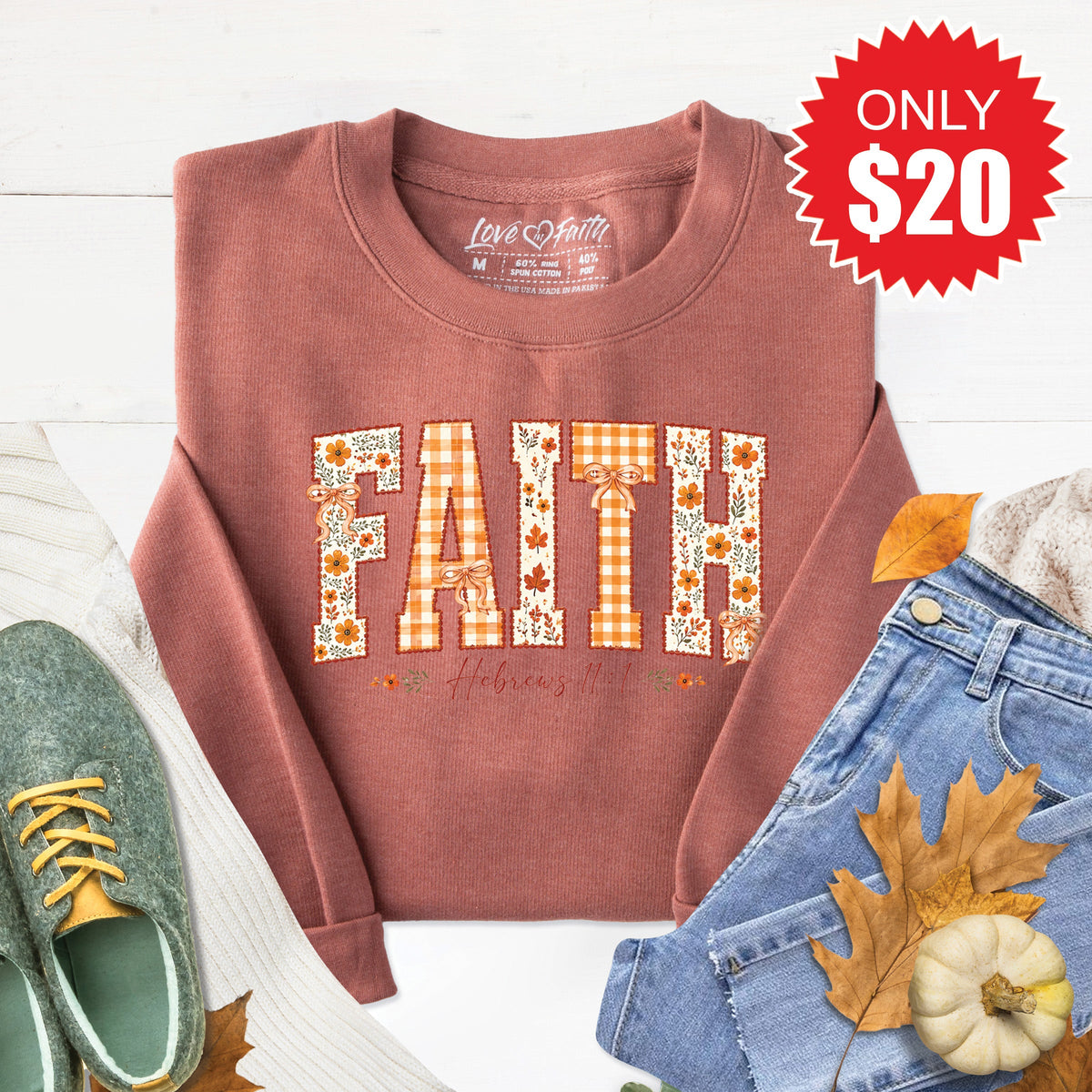 Faith Sweatshirt - Heather Chestnut - 20