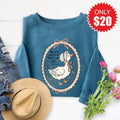 Be Still Goose Sweatshirt - Heather Deep Teal - 20 product image 1