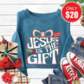 Jesus Is The Gift Sweatshirt - Heather Deep Teal - 20 product image 1