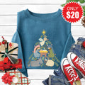 Nativity Tree Sweatshirt - Heather Deep Teal - 20 product image 1