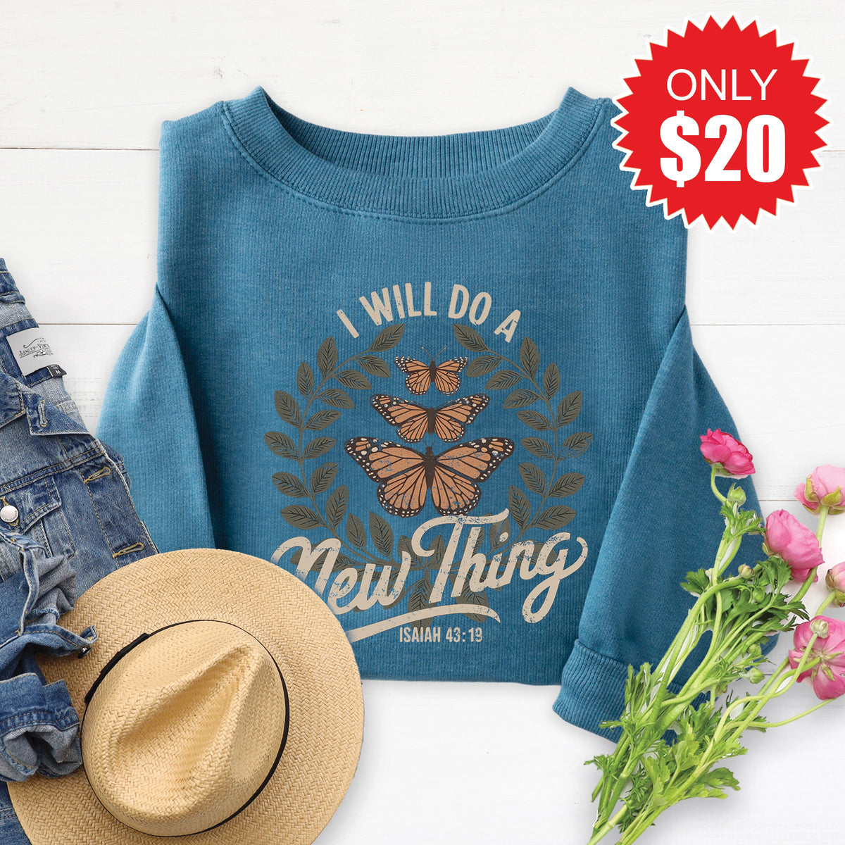 New Thing Sweatshirt - Heather Deep Teal - 20 product image 1