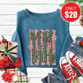 Merry and Bright Sweatshirt - Heather Deep Teal - 20 product image 1