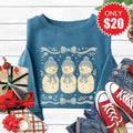 Snowmen Sweatshirt - Heather Deep Teal - 20 product image 1