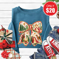 Christmas Bow Sweatshirt - Heather Deep Teal - 20 product image 1