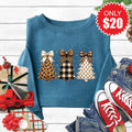 Christmas Leopard Sweatshirt - Heather Deep Teal - 20 product image 1