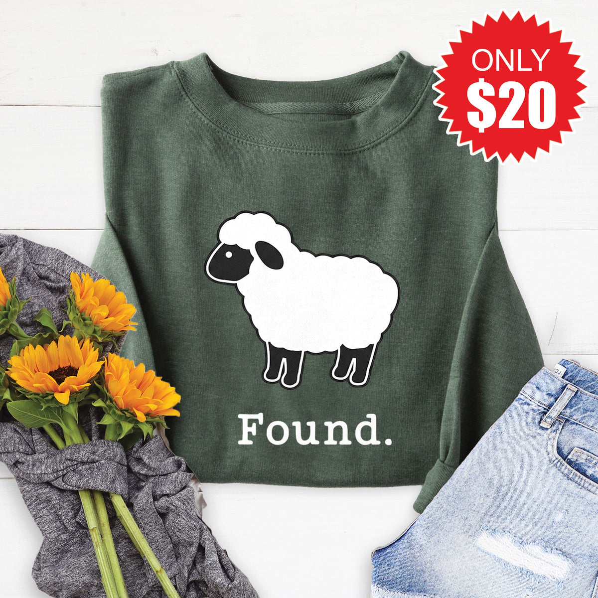 Found Sweatshirt - Heather Forest - 20 product image 1