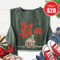 Joy To The World Sweatshirt - Heather Forest - 20 product image 1
