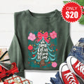 Oh Come Let Us Adore Him Sweatshirt - Heather Forest - 20 product image 1
