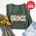 His Grace Is Enough Sweatshirt - Heather Forest - 20 product image 1