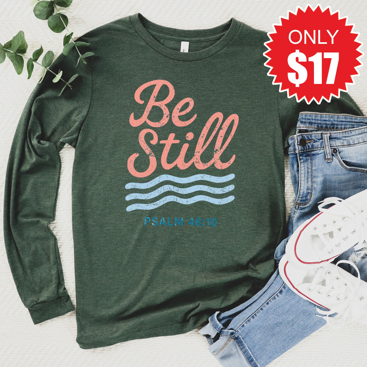 Be Still Long Sleeve - Heather Forest - 17 product image 1