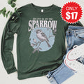 His Eye Is On The Sparrow Long Sleeve - Heather Forest - 17 product image 1