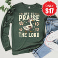Off To Praise The Lord Long Sleeve - Heather Forest - 17 product image 1