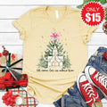 Adore Him Christmas Tree Tee - Heather French Vanilla - 15 product image 1