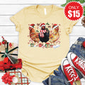 Chicken Christmas Tee - Heather French Vanilla - 15 product image 1