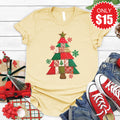 Christmas Tree Patchwork Tee - Heather French Vanilla - 15 product image 1