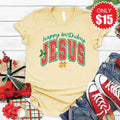Happy Birthday Jesus Tee - Heather French Vanilla - 15 product image 1