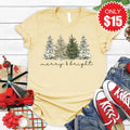 Merry & Bright Trees Tee - Heather French Vanilla - 15 product image 1