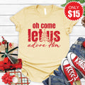 Let Us Adore Him Tee - Heather French Vanilla - 15 product image 1