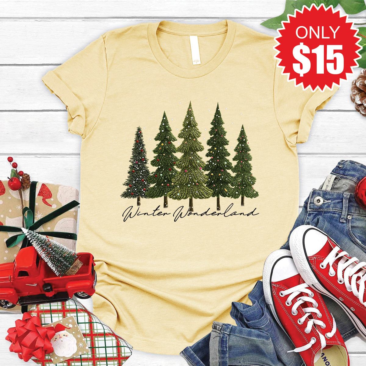 Winter Wonderland Tee - Heather French Vanilla - 15 product image 1