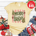 Merry and Bright Tee - Heather French Vanilla - 15 product image 1