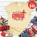 Merry Christmas Tee - Heather French Vanilla - 15 product image 1
