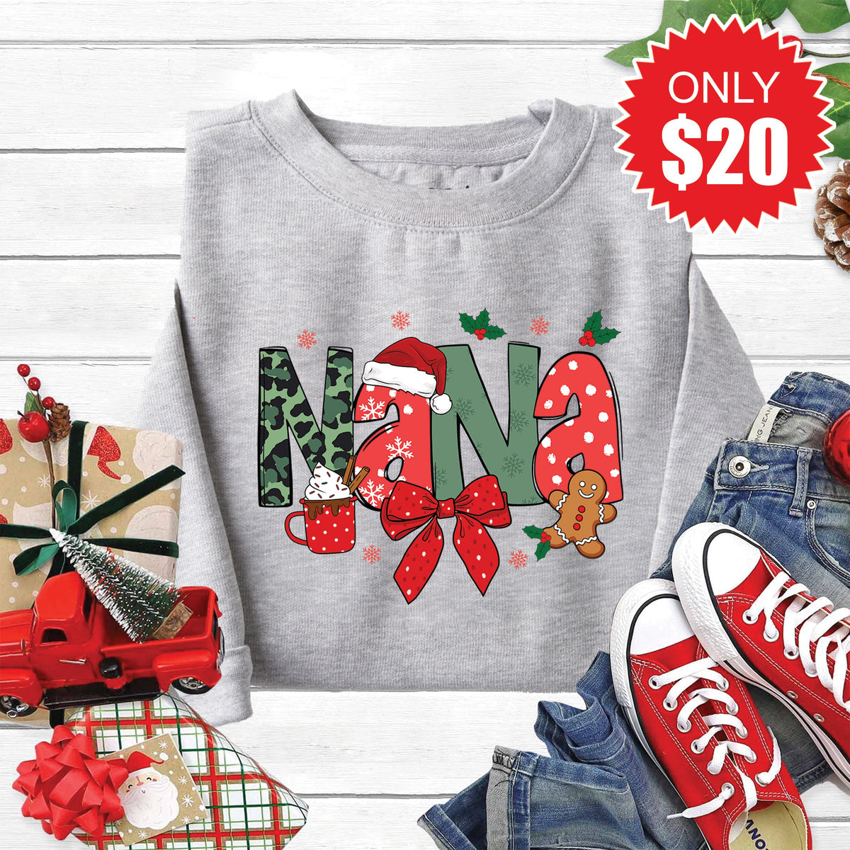 Nana Sweatshirt - Heather Grey - 20 product image 1