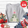 Adore Him Christmas Tree Sweatshirt - Heather Grey - 20 product image 1