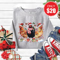 Chicken Christmas Sweatshirt - Heather Grey - 20 product image 1