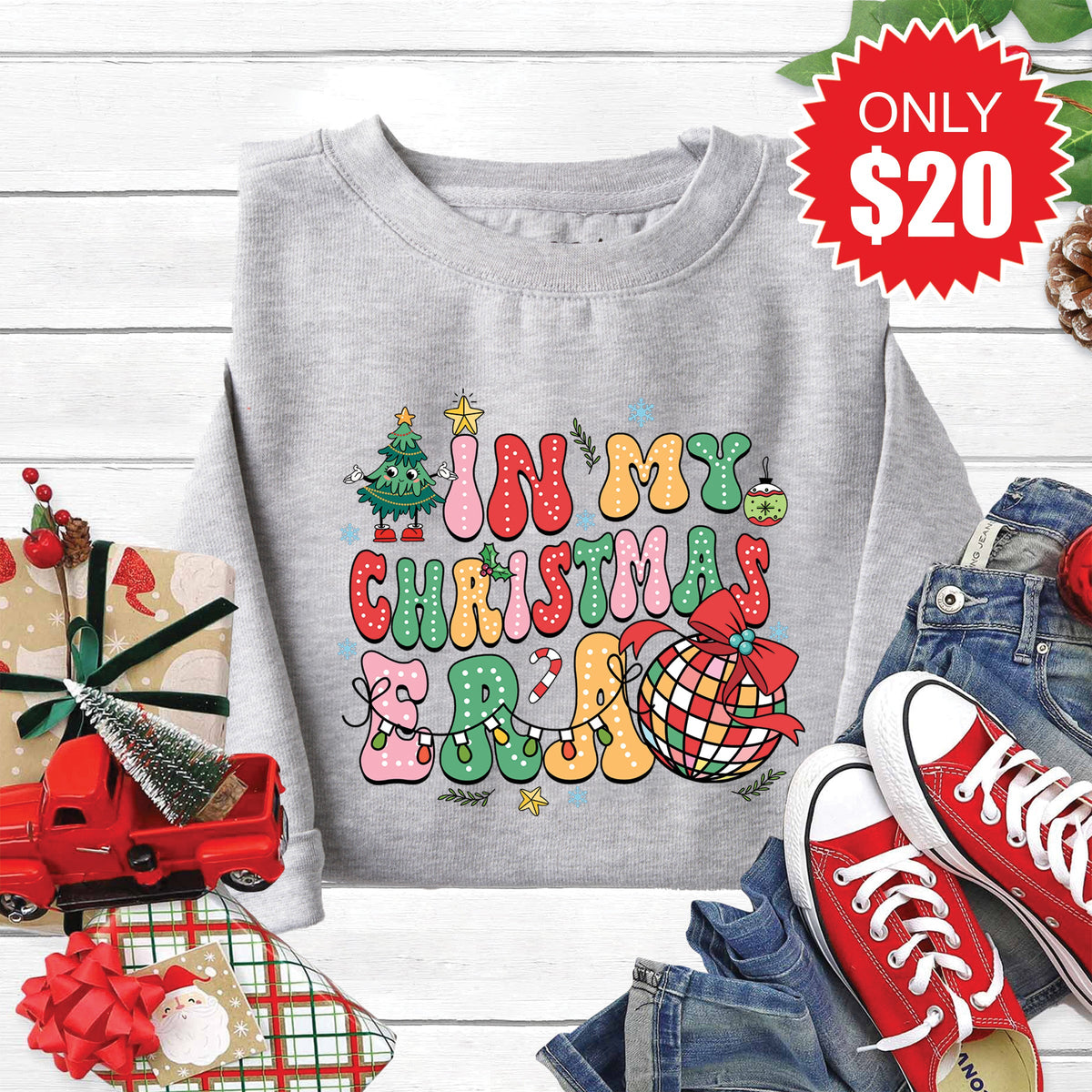 In My Christmas Era Sweatshirt - Heather Grey - 20 product image 1