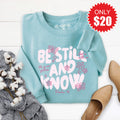Be Still And Know Sweatshirt - Heather Lagoon - 20 product image 1