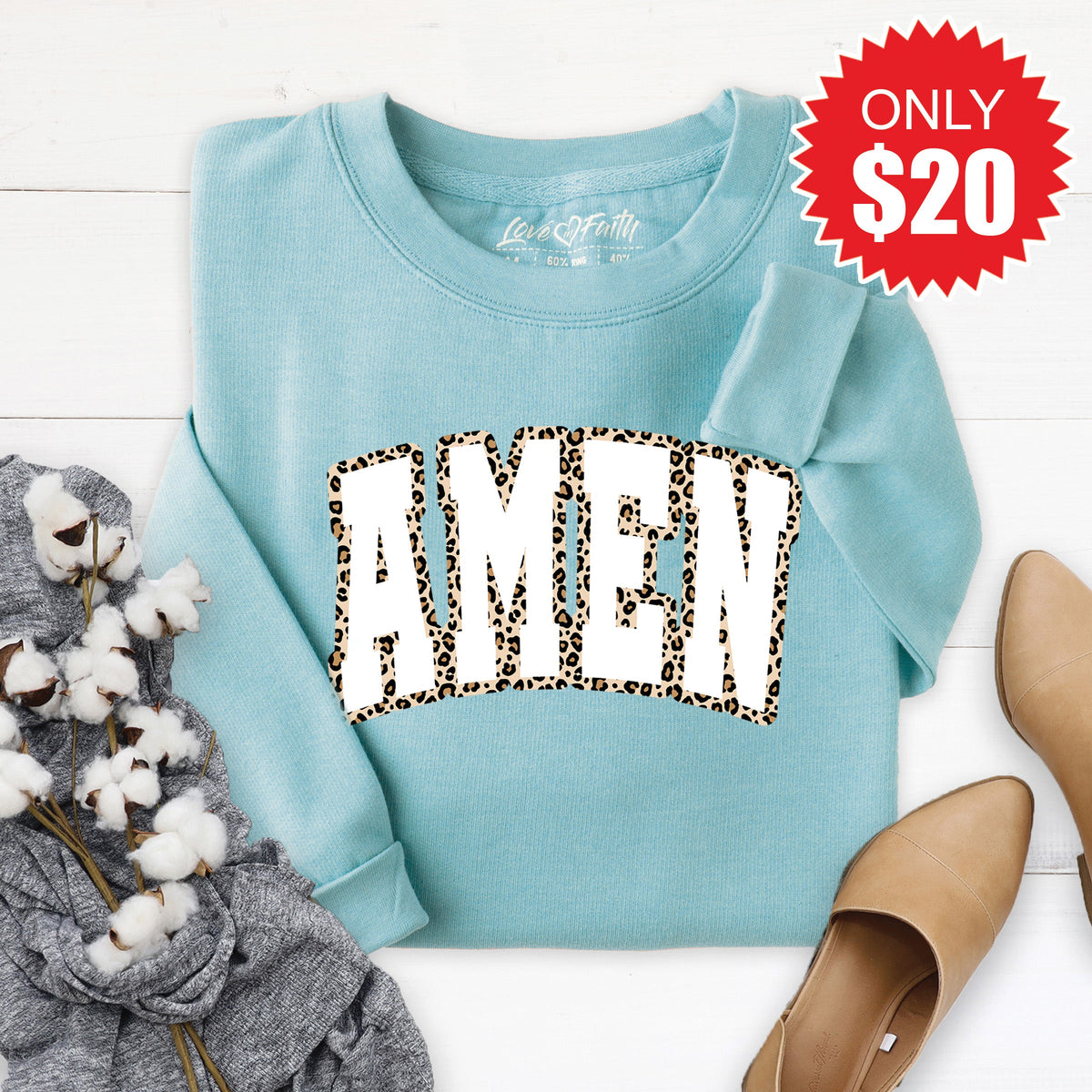 Amen Sweatshirt - Heather Lagoon - 20 product image 1