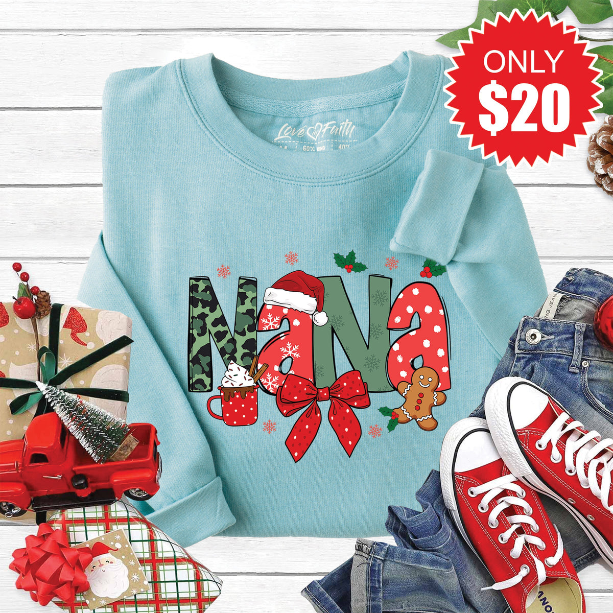 Nana Sweatshirt - Heather Lagoon - 20 product image 1