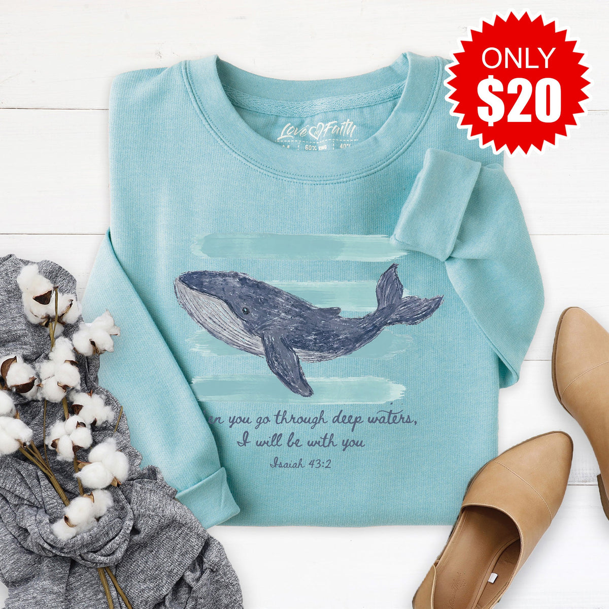 Deep Waters Sweatshirt - Heather Lagoon - 20 product image 1